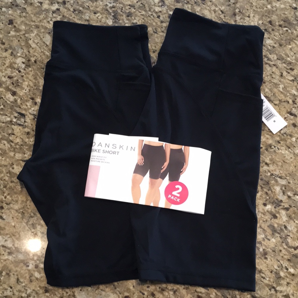 2 Pack Danskin High Waist Bike Shorts NWT - Picture 3 of 4